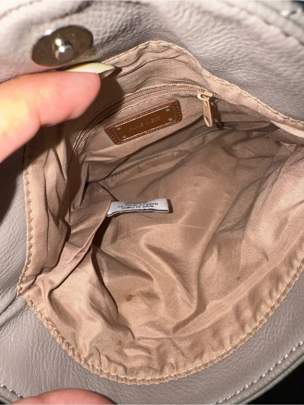 Nine West Quilted Flap Crossbody in Light Taupe